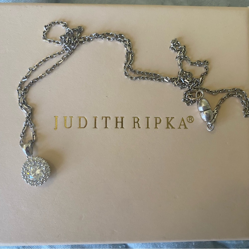 Judith Ripka Silver Pendant Necklace